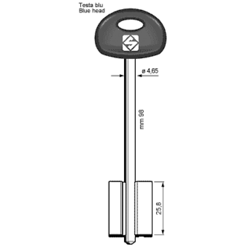 5FI23P CHIAVE A DOPPIA MAPPA - BLU