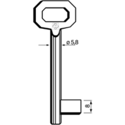 5012 CHIAVE PATENT OTTONATA