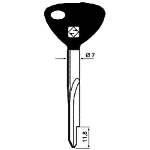 XF1P CHIAVE A CROCE DESIGN