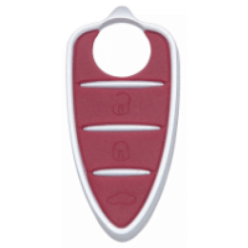 ARRS8 KEY SHELL - 3 BUTTONS (RED RUBBER PAD)