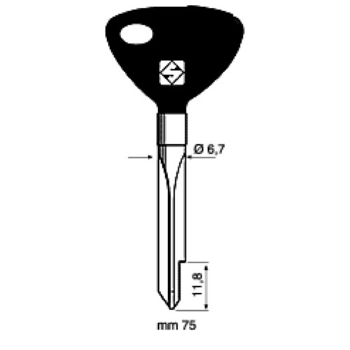 XBW1P CHIAVE A CROCE DESIGN